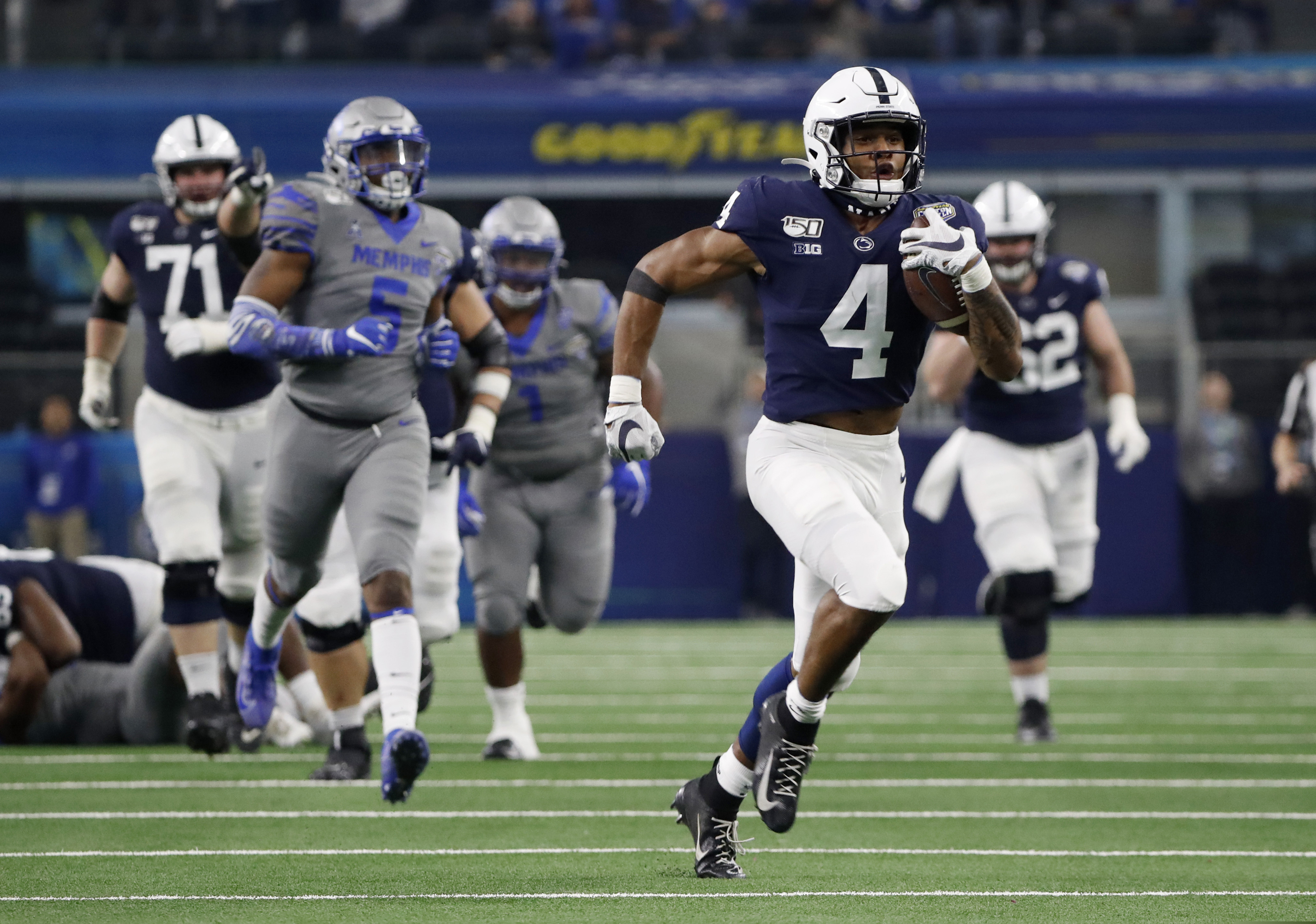 Penn State running back Journey Brown carries during the first half against Memphis in the Cotton Bowl last season.