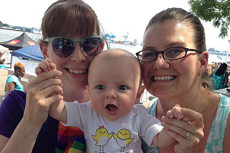 Nicole McGorty (left) and Christina McGorty with PJ. (Photo credit: Alex Frazer)