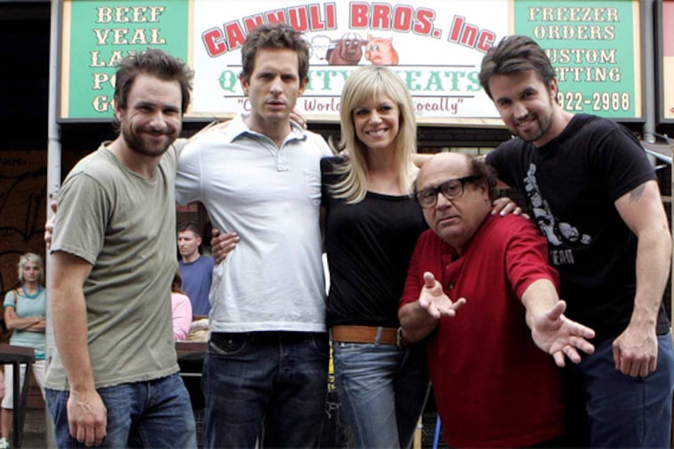At right is "It's Always Sunny in Philadelphia" star and creator Rob Mac (formerly McElhenney), who was born in Philadelphia and went to St. Joe's Prep. His actress wife, Kaitlin Olson, is in this 2009 photo of the FX sitcom's cast at the Italian Market, along with (from left) Charlie Day, Glenn Howerton, and Danny DeVito.