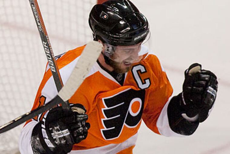 Mike Richards led the Flyers to their first Stanley Cup Finals berth since 1997. (Ed Hille/Staff Photographer)