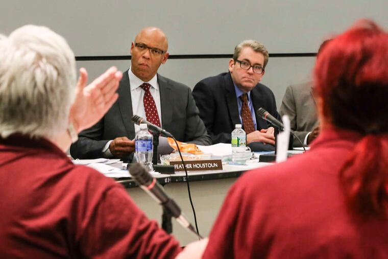 Schools Superintendent William Hite (left) and SRC chairman Bill Green Jr. say they are happy with City Council's funding moves for the school district.