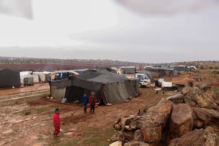 An IDP camp in northeastern Idlib.