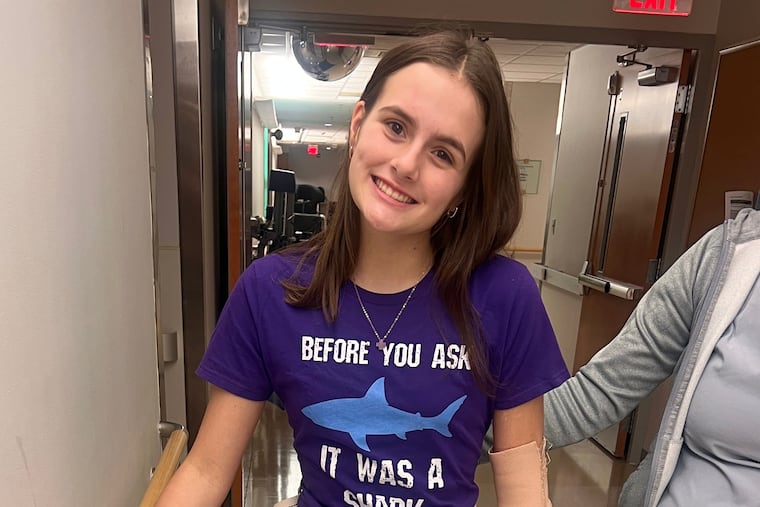 This undated photo courtesy of the Gribbin family shows Lulu Gribbin, who lost her hand and part of her leg in a shark attack off the coast of Florida in 2024.