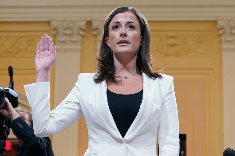 Cassidy Hutchinson, former aide to Trump White House chief of staff Mark Meadows, told the House Jan. 6 committee that her first lawyer advised her against being fully forthcoming with the panel, telling her, “the less you remember, the better.”