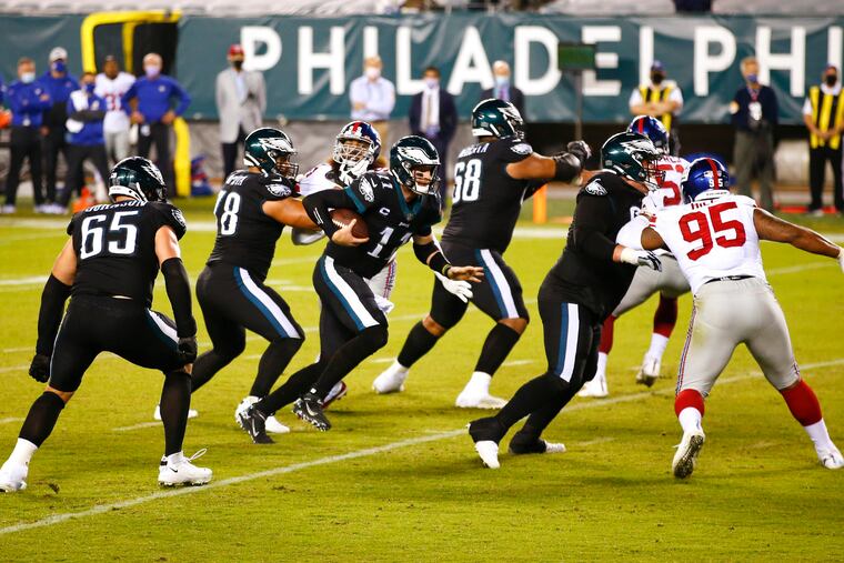 The Giants have improved since Oct. 22, when Carson Wentz and the Eagles didn't exactly have an easy time with them.