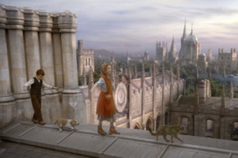 Slow going, Ben Walker, Dakota Blue Richards and their daemons, or souls - represented by animals.