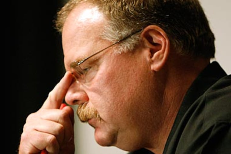 Andy Reid and the Eagles need to find a new defensive coordinator. (David Maialetti/Staff Photographer)