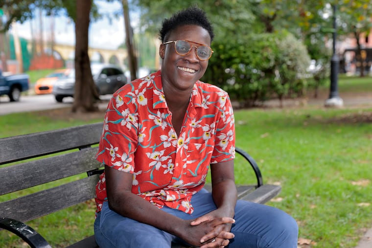 Etinosa Emokpae at Dickinson Square Park.