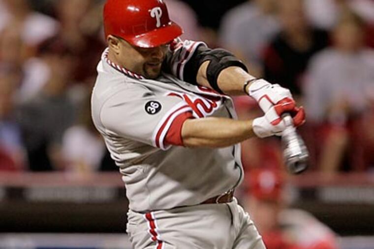 The Phillies didn't hit well in the NLDS, but they swept the Reds anyway. (Yong Kim/Staff Photographer)