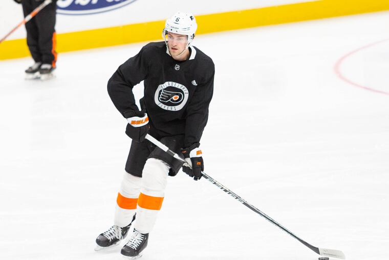 Defenseman Travis Sanheim and the Flyers practiced three-on-three situations on Tuesday at morning skate following back-to-back overtime defeats.