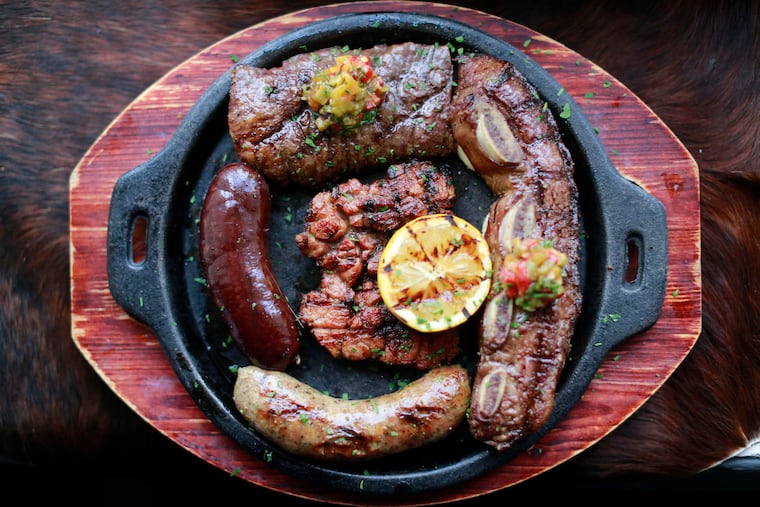 The Parillada Argentina, a mixed-grill platter of beef and sausages for two at Malbec Argentine Steakhouse, the city's first serious Argentine restaurant since 943 closed three years ago.