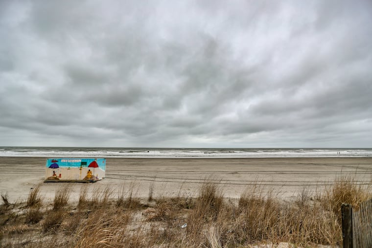 The deserted beach on the south end of Atlantic City on April 1. The spread of the coronavirus in New Jersey has turned Atlantic City and the Shore into a ghost town, and threatened the summer season on which many businesses and workers depend.