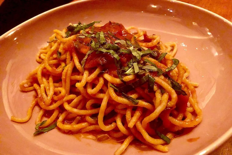 Spaghetti pomodoro at Cry Baby Pasta.