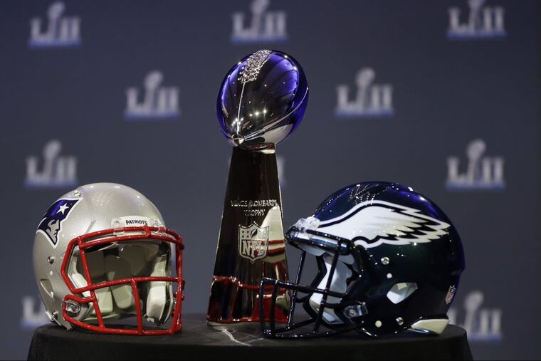 The Vince Lombardi Trophy in advance of Super Bowl 52.