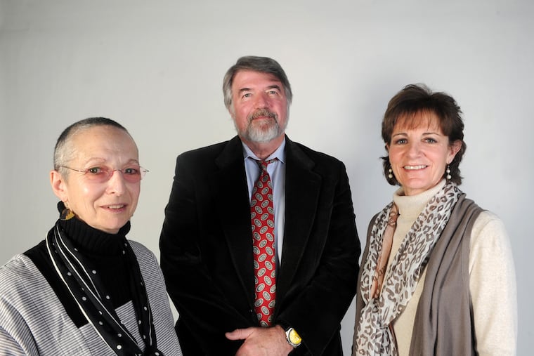 From left to right: Judith Krupnick of Cherry Hill Auto, Jim McFalls of KenCrest and Janet Lorenzon of Artman Luteran Home. February 14, 2012 ( SARAH J. GLOVER / STAFF PHOTOGRAPHER ) EDITOR'S NOTE: CEO-A Three CEO's will be discussing how they keep their employees happy and engaged. the three represent the three organizations that placed No. 1 on the survey of best places to work: KenCrest (Jim McFalls), Artman Lutheran Home (Janet Lorenzon) and Cherry Hill Auto (Judith Krupnick). For TOP WORKPLACES SPECIAL SECTION.