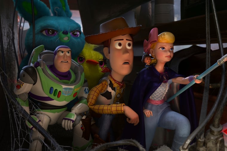 This undated image provided by Disney/Pixar shows a scene from the movie "Toy Story 4." (Disney/Pixar via AP)