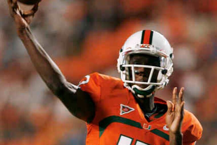 Miami quarterback Jacory Harris has passed for 656 yards and five touchdowns to vault into early Heisman consideration.