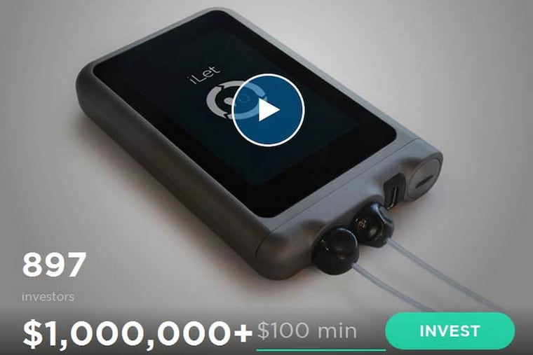 Crowdfunding page for Beta Bionics on the WeFunder portal..