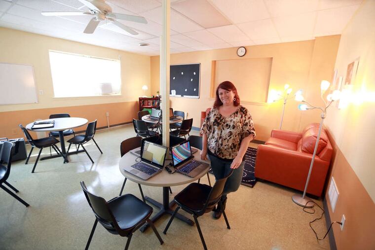 Libby Lescalleet , executive program officer of the Boys & Girls Clubs of Philadelphia, in the newly renovated computer room at the Nicetown club. DAVID SWANSON / Staff Photographer