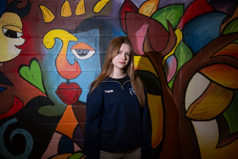 Kateryna Sobolevska inside George Washington High School.