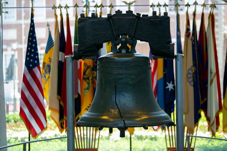 The Liberty Bell, pictured here during the annual symbolic ringing of the Liberty Bell in Philadelphia July 4th last year.