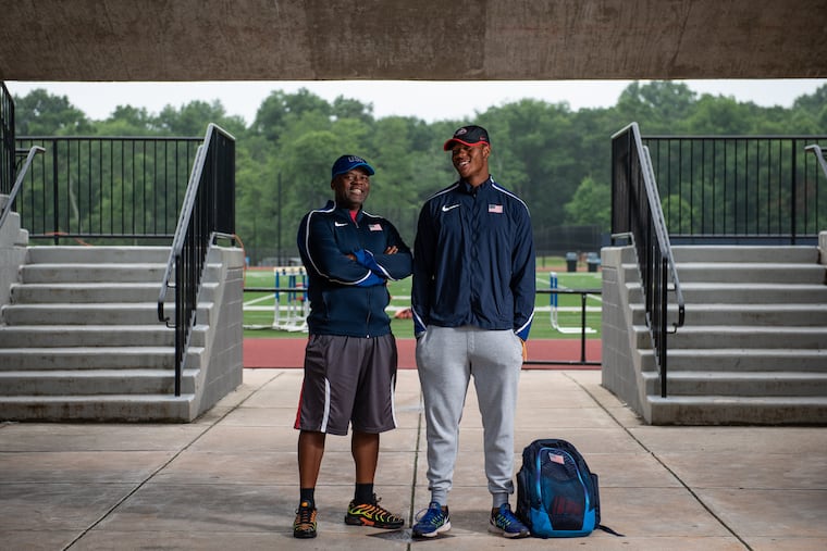 When Kyle Garland (right) was 12, his father Keith Garland (left) gave him a Team USA track jersey for his birthday. Fast forward 11 years and Kyle will represent the U.S. as part of the World Championships in Hungary next month.