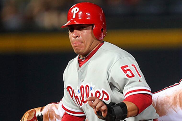 The Phillies' offensive meltdown continued Tuesday night in Atlanta. (John Bazemore/AP)