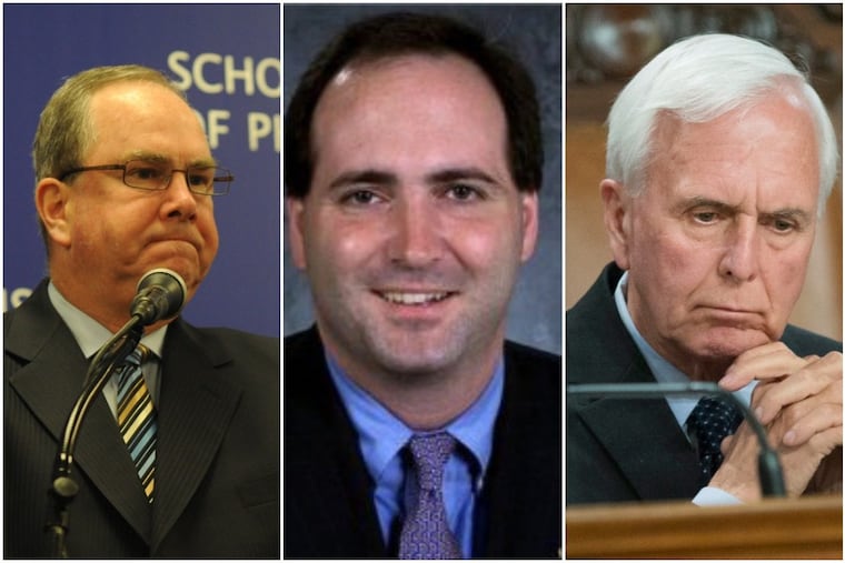 Among local GOP lawmakers leaving the legislature are, from left, Rep. John Taylor, Sen. Chuck McIlhinney & Sen. Stewart Greenleaf