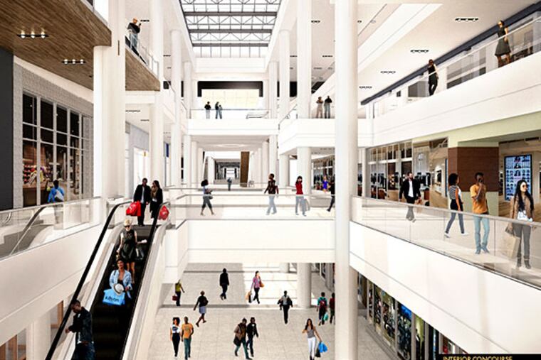 A rendering of the interior of a redesigned Gallery mall. File
