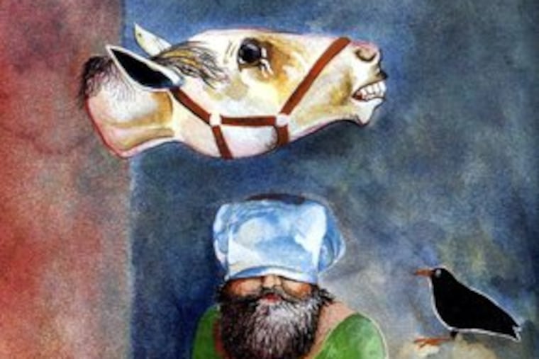 Breyten Breytenbach illustrated "All One Horse" with his own paintings, including this one. None are named in the text.