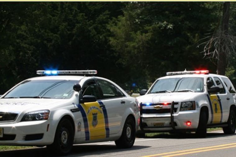 Burlington Township Police Department vehicles are shown on the department website.
