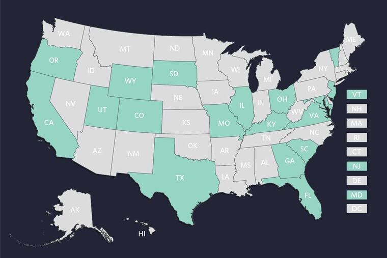 States with laws restricting internet mugshots.