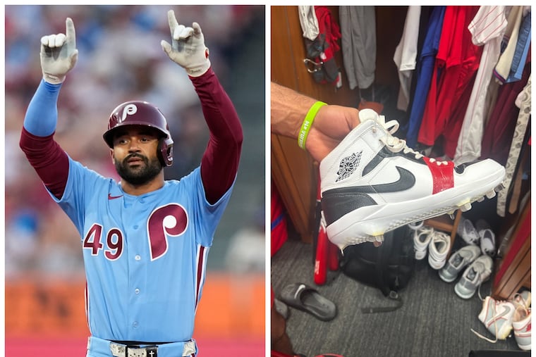 Derek Hill has an artistic side of him that he has used recently to paint his own cleats.