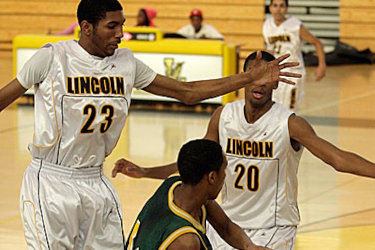 Lincoln used tough defense to build a big lead and eventually win, 58-38. (Yong Kim/Staff Photographer)