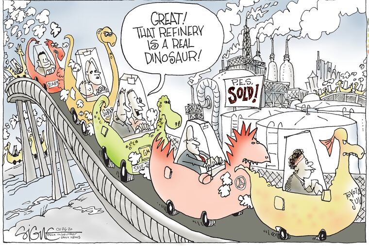 Gas refinery dinosaurs