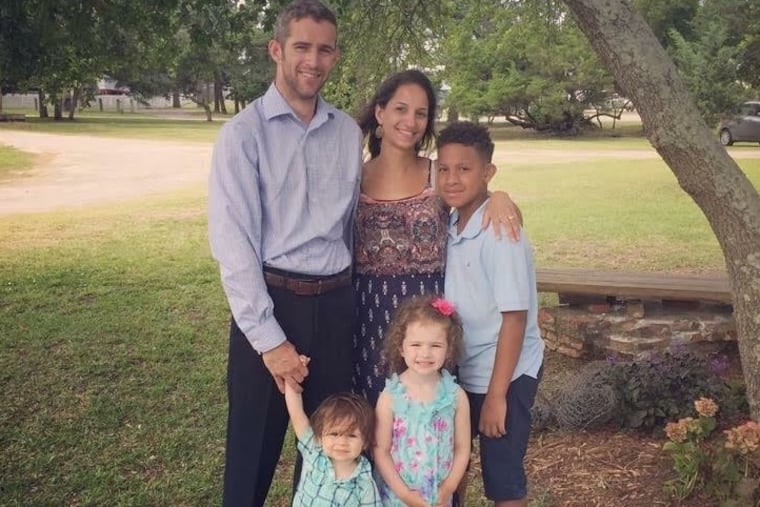 Keith and Keren Byrne are pictured with their children.