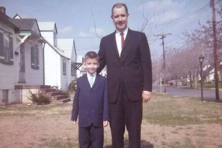 Tom Wilk as a child with his father, who died in May 1965, two weeks before his 42nd birthday. (Courtesy of Tom Wilk)