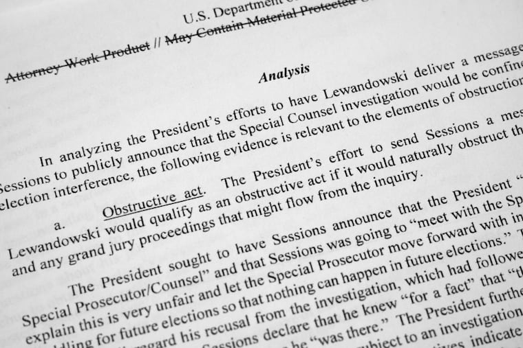 Special counsel Robert Mueller's redacted report on the investigation into Russian interference in the 2016 presidential election was released Thursday.