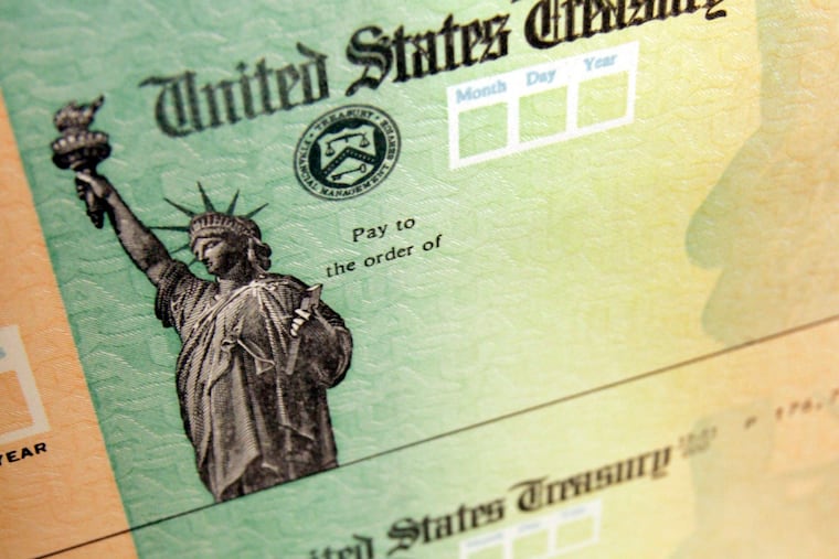 A U.S. Treasury check.