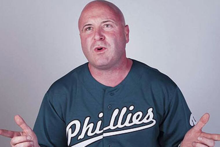 Havertown songsmith Christopher Laffey, singing phanatically.