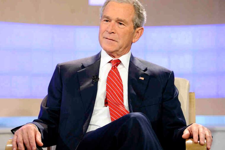 On "Today," former President George W. Bush affirmed that he does indeed care about black people and said, "I don't hate Kanye West," at left, for stating otherwise as New Orleans suffered after Hurricane Katrina.
