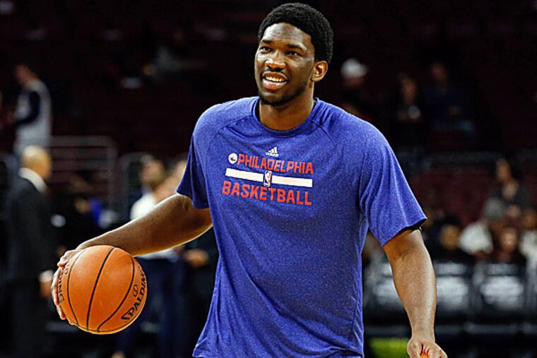 76ers center Joel Embiid. (Bill Streicher/USA Today Sports)