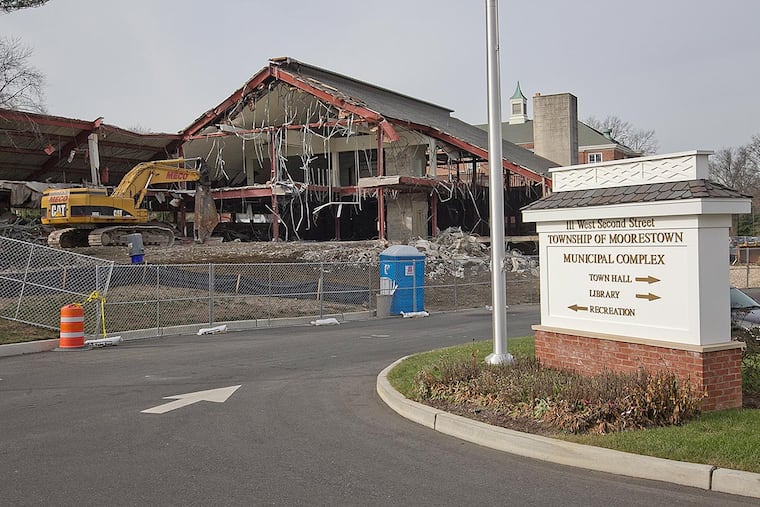 The former Moorestown Library, at the corner of Second and Church Street in Moorestown, is being demolished. It opened in 1974.