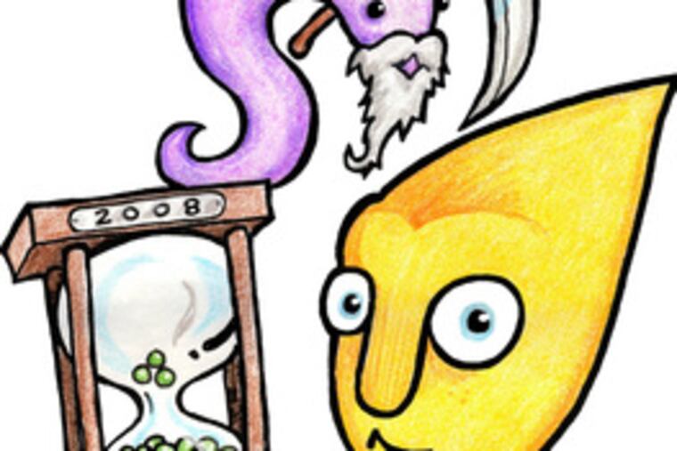 Gustafer Yellowgold, here with his pal Slimothy the eelas Father Time, will be at World Cafe Live on Saturday.