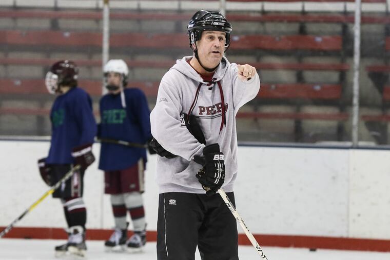 St. Joseph’s Prep ice hockey coach David Giacomin, son of former New York Rangers goaltender Ed Giacomin, recently picked up his 100th victory.