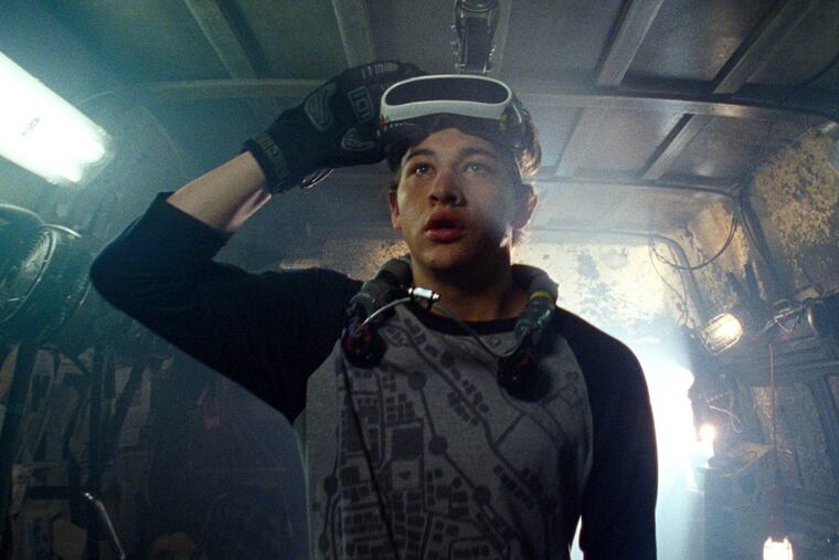 Tye Sheridan in a scene from "Ready Player One," a film by Steven Spielberg.