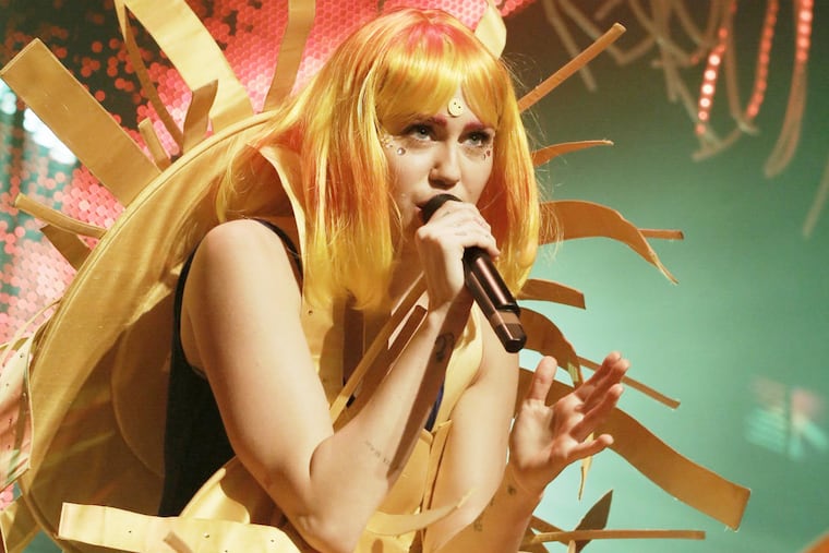 Miley Cyrus & Her Dead Petz perform at the Electric Factory in Philadelphia on Dec. 5, 2015.