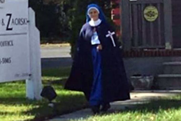 A Facebook posting from police said: “The subject appears to be dressing as a nun.” It turned out she was a nun, selling calendars.