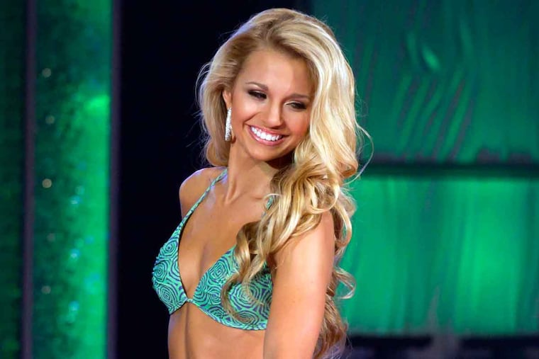 Danielle Doty, 18, of Harlingen, Texas, walks the stage in the swimwear segment of the Miss Teen USA 2011 beauty pageant in Nassau, Bahamas. Doty was crowned Miss Teen USA 2011.