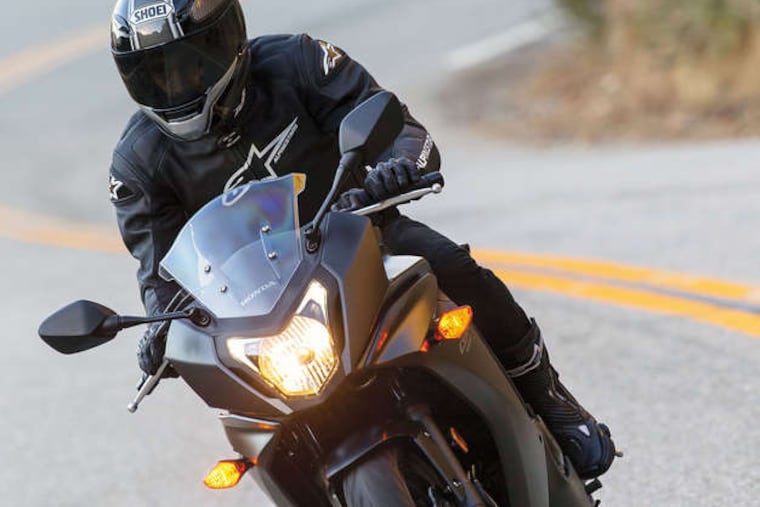 The Honda CBR650F gives a rider aerodynamic cowling to deflect some of the wind rush, but it does not fold the rider into a crouched, torture-rack seating position.